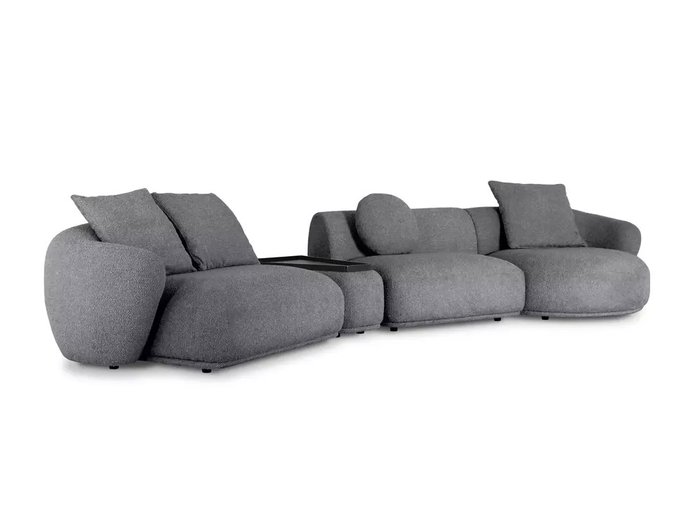 Модульный диван Fabro серого цвета - купить Прямые диваны по цене 371970.0