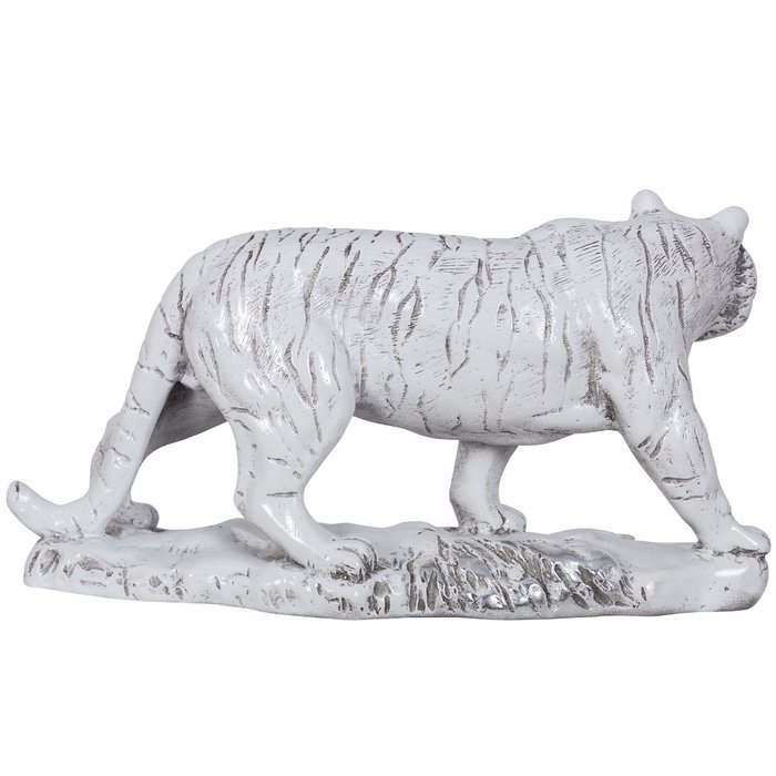 Статуэтка Крадущийся тигр белого цвета - лучшие Фигуры и статуэтки в INMYROOM