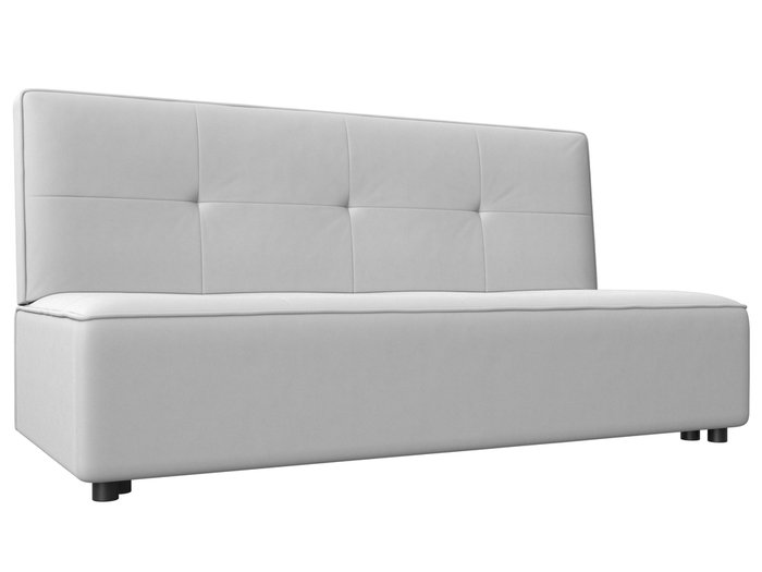 Прямой диван-кровать Зиммер белого цвета (экокожа)