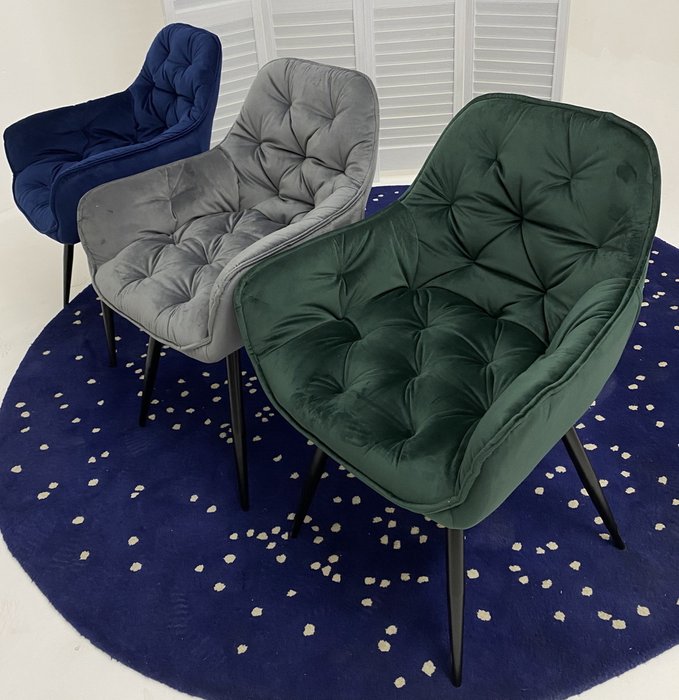 Стул Malta Bluvel темно-синего цвета - лучшие Обеденные стулья в INMYROOM