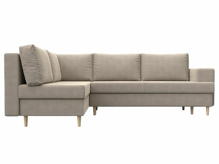 Угловой диван-кровать Сильвана бежевого цвета левый угол - купить Угловые диваны по цене 62999.0