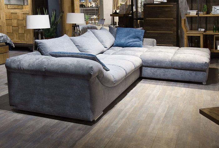 Угловой диван Лаунж серого цвета - лучшие Угловые диваны в INMYROOM