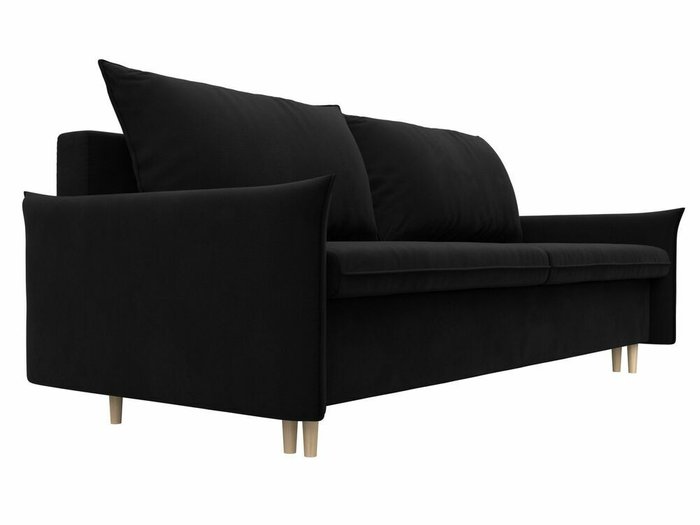 Прямой диван-кровать Хьюстон черного цвета - лучшие Прямые диваны в INMYROOM