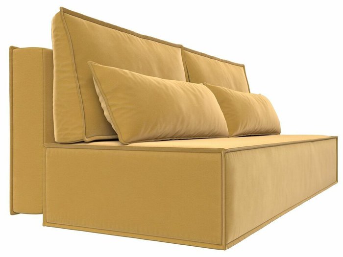 Прямой диван-кровать Фабио Лайт желтого цвета - лучшие Прямые диваны в INMYROOM