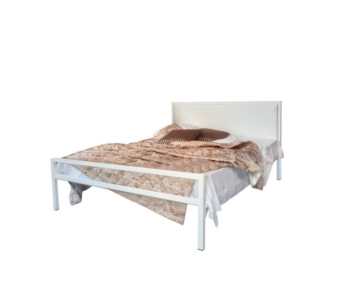 Кровать Лоренцо 180х200 белого цвета с белой вставкой - купить Кровати для спальни по цене 30990.0