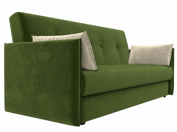 Диван-книжка Лига 018 зеленого цвета (микровельвет) - купить Прямые диваны по цене 22999.0