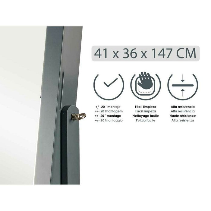 Зеркало Шкатулка для драгоценностей на ножке Серый Деревянный MDF (36 x 140 x 36,5 cm) - купить Напольные зеркала по цене 13292.0