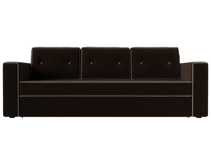 Прямой диван-кровать Принстон коричневого цвета