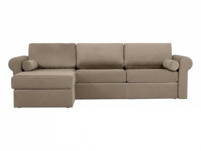 Угловой диван-кровать Peterhof серо-коричневого цвета