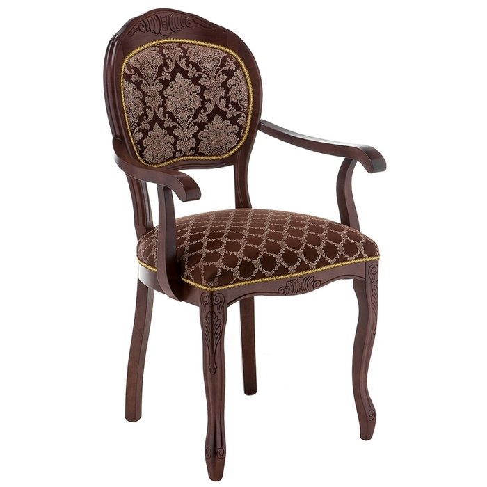 Обеденный стул Лауро с обивкой шоколадного цвета
