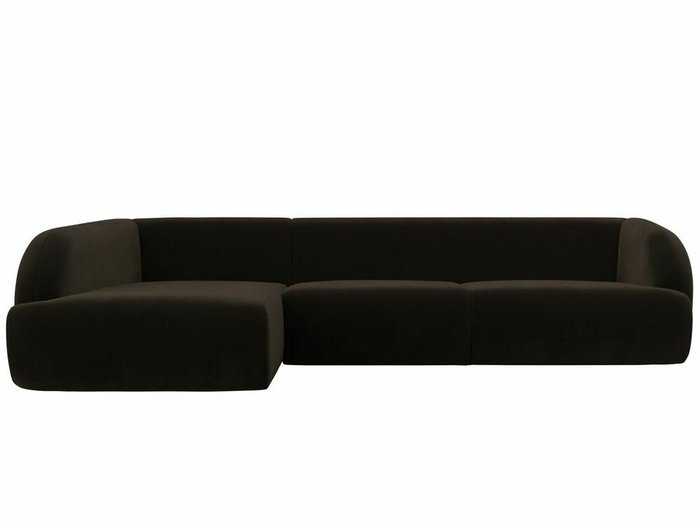 Угловой-диван Лига 041 темно-коричневого цвета левый угол - купить Угловые диваны по цене 79999.0