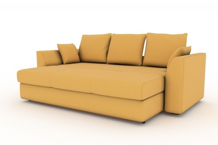 Прямой диван-кровать Belfest желтого цвета - купить Прямые диваны по цене 15500.0