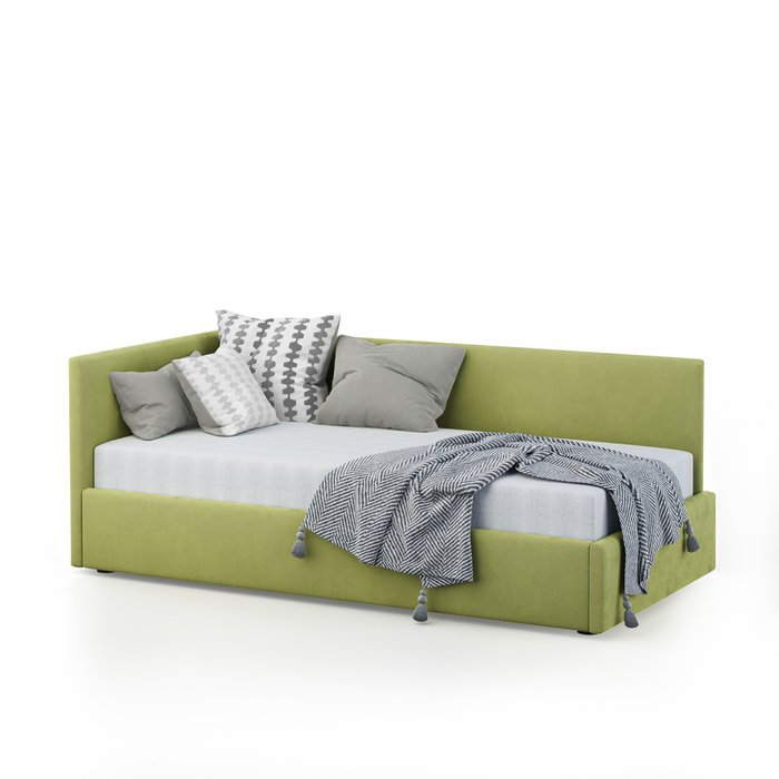Кровать Меркурий-2 120х190 светло-зеленого цвета с подъемным механизмом
