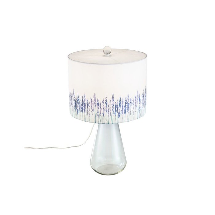 Настольная лампа Lavender c основанием из дутого прозрачного стекла