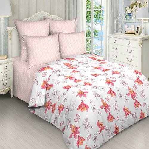 КПБ Pastel 'Купи дешевле' дуэт, поплин, 100% хлопок, пл. 110 гр./кв.м., 'Цветочный мотив'