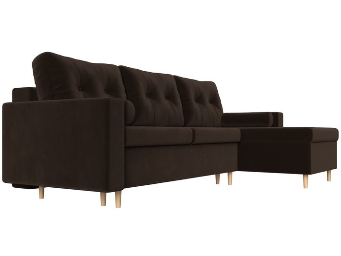 Угловой диван-кровать Белфаст коричневого цвета  правый угол - лучшие Угловые диваны в INMYROOM