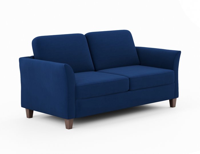 Диван-кровать Мусс синего цвета - купить Прямые диваны по цене 39600.0