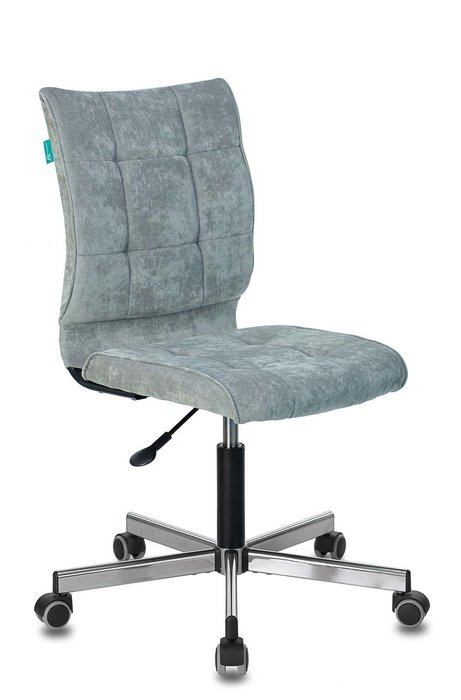 Кресло компьютерное Бюрократ серо-голубого цвета