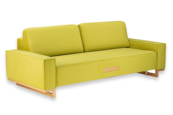 Прямой диван-кровать Лофт Комфорт желтого цвета - купить Прямые диваны по цене 64899.0