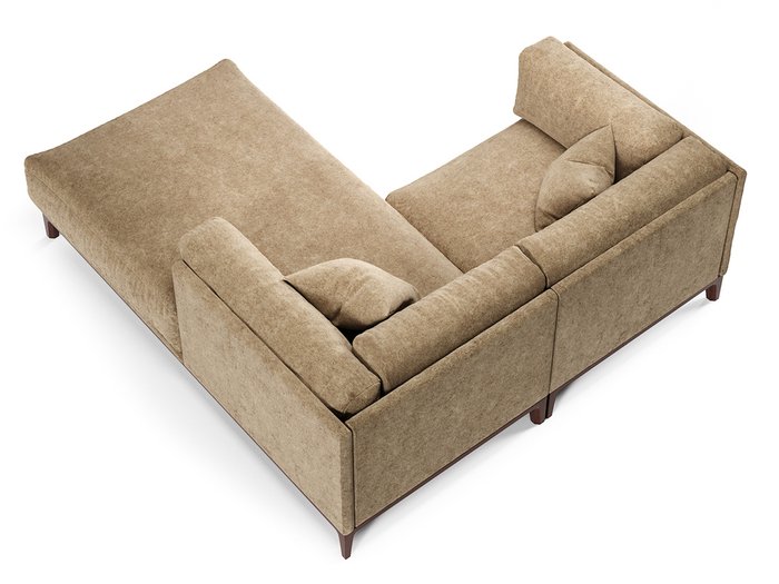 Угловой диван Case светло-коричневого цвета - лучшие Угловые диваны в INMYROOM