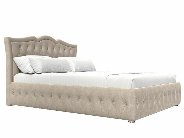 Кровать Герда 160х200 бежевого цвета с подъемным механизмом - лучшие Кровати для спальни в INMYROOM