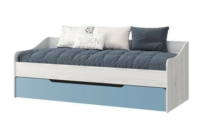 Кровать-софа Стич 80х200 серо-голубого цвета - купить Одноярусные кроватки по цене 18628.0