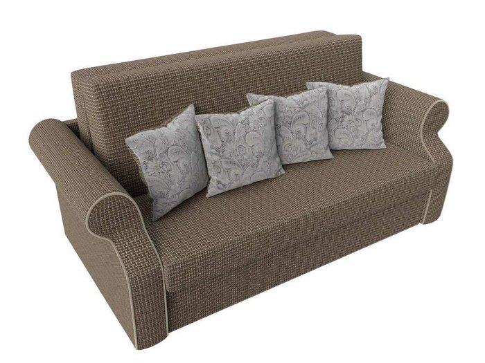 Диван-кровать Софт коричнево-серого цвета - купить Прямые диваны по цене 39990.0