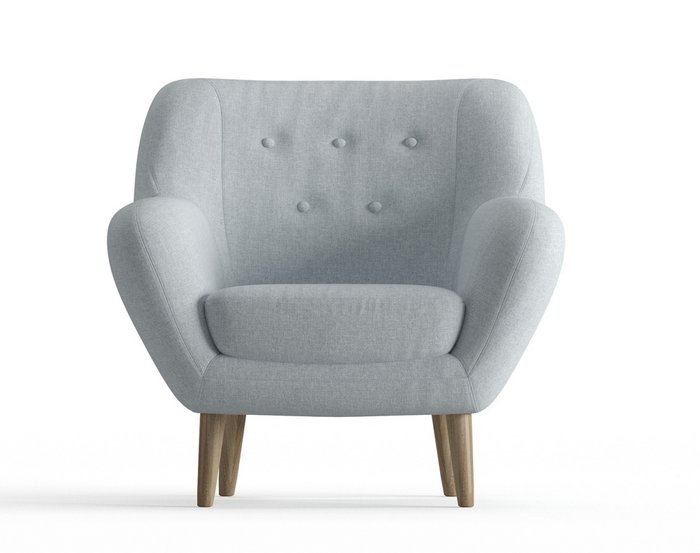 Кресло Cloudy в обивке из рогожки светло-серого цвета - купить Интерьерные кресла по цене 15250.0