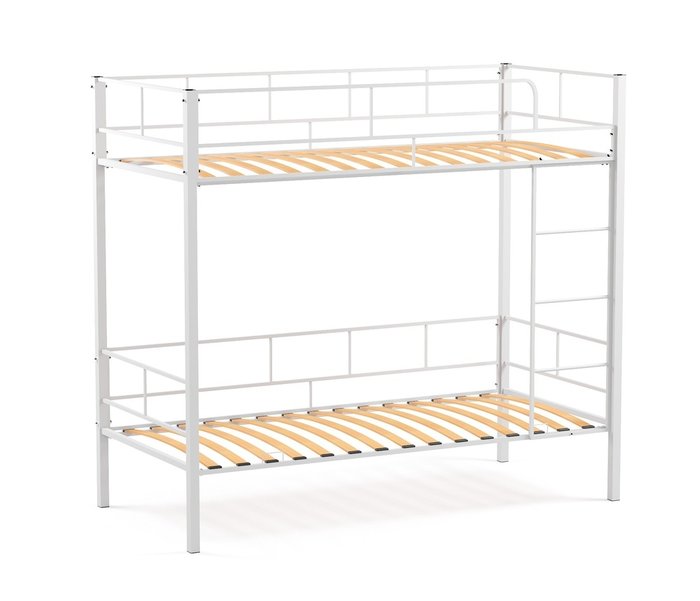 Кровать металлическая двухъярусная Алекса 90х200 серого цвета - купить Двухъярусные кроватки по цене 21420.0