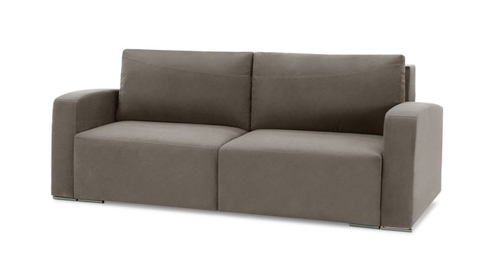 Прямой диван-кровать Окленд Лайт серо-коричневого цвета - купить Прямые диваны по цене 53300.0