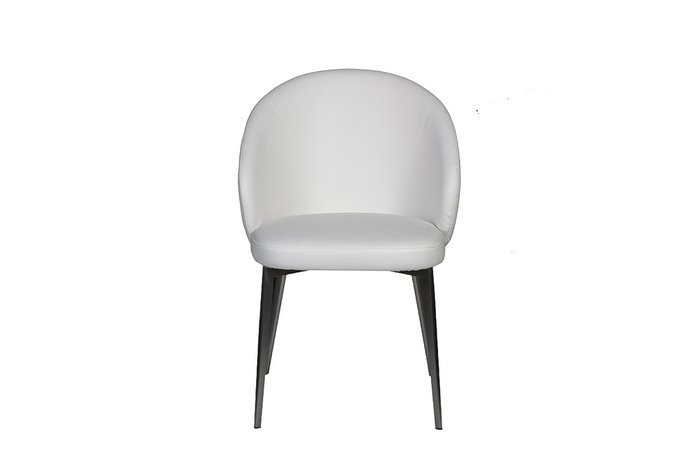 Стул в обивке из кожи белого цвета - купить Обеденные стулья по цене 37380.0