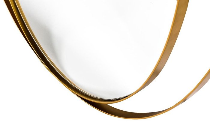 Настенное зеркало с металлической рамой золотого цвета - купить Настенные зеркала по цене 17208.0