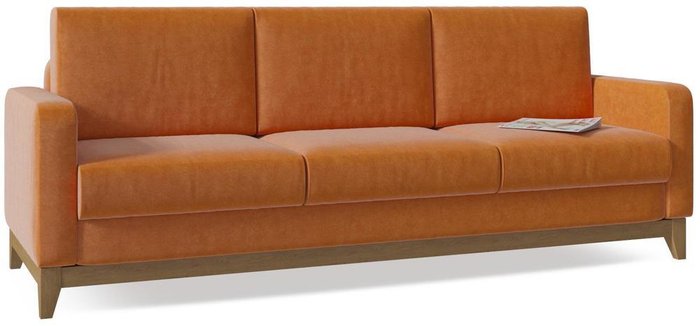 Диван-кровать Нордик оранжевого цвета - купить Прямые диваны по цене 36750.0