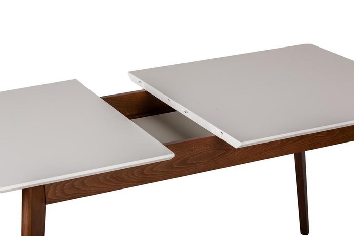 Раскладной обеденный стол Лунд серо-коричневого цвета - купить Обеденные столы по цене 34260.0
