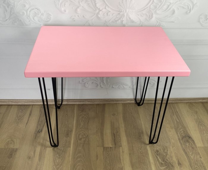 Стол обеденный Loft 110х60 со столешницей розового цвета - лучшие Обеденные столы в INMYROOM