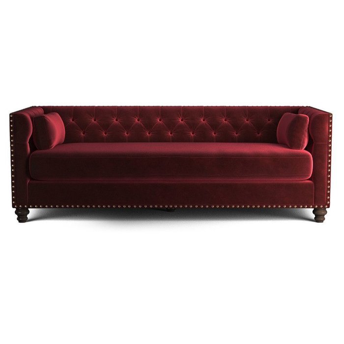 Раскладной диван Chesterfield Florence SFR красного цвета