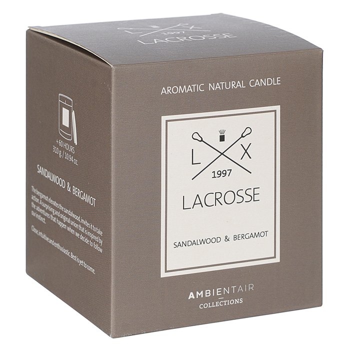 Свеча ароматическая Lacrosse Сандал и бергамот белого цвета - лучшие Свечи в INMYROOM