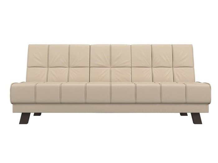 Прямой диван-кровать Винсент бежевого цвета (экокожа) - купить Прямые диваны по цене 29999.0