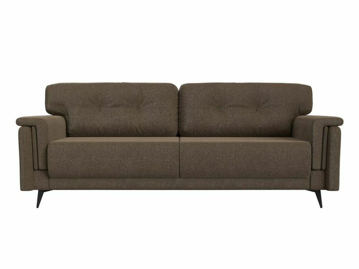 Прямой диван-кровать Оксфорд коричневого цвета - купить Прямые диваны по цене 64999.0