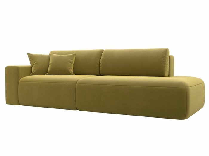 Диван-кровать Лига 036 Модерн желтого цвета с левым подлокотником