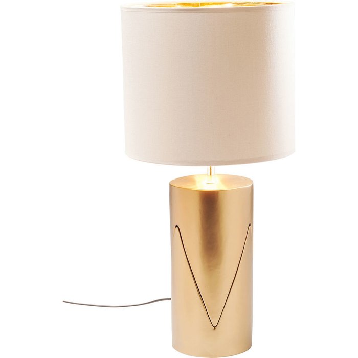Лампа настольная Connection с бежевым абажуром - купить Настольные лампы по цене 14020.0