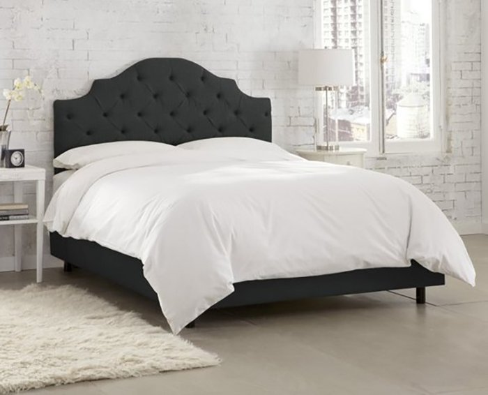 Кровать Henley Tufted Black 160х200 черного цвета - купить Кровати для спальни по цене 104000.0