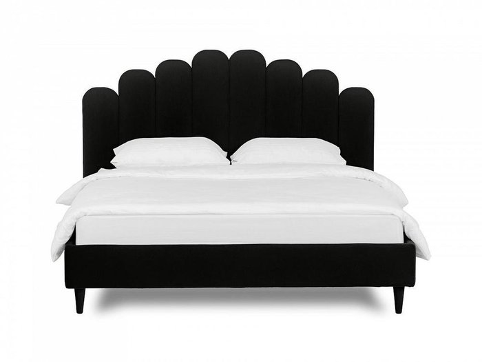 Кровать Queen II Sharlotta L 160х200 черного цвета  - купить Кровати для спальни по цене 71280.0