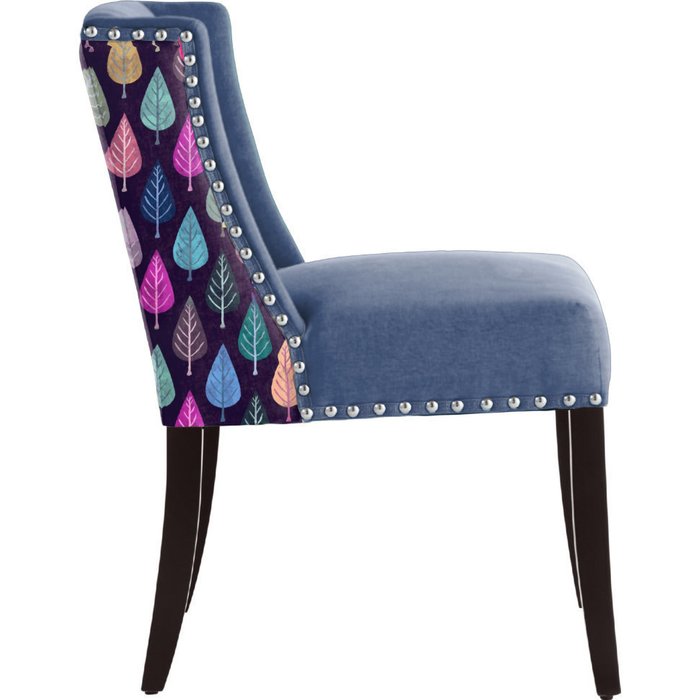 стул с мягкой обивкой Chameleo Semi-Leaf синий - лучшие Обеденные стулья в INMYROOM