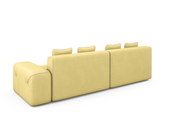 Угловой Диван-кровать Portu левый желтого цвета - лучшие Угловые диваны в INMYROOM