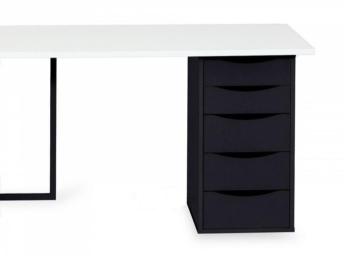 Письменный стол Board с тумбой черного цвета - лучшие Письменные столы в INMYROOM