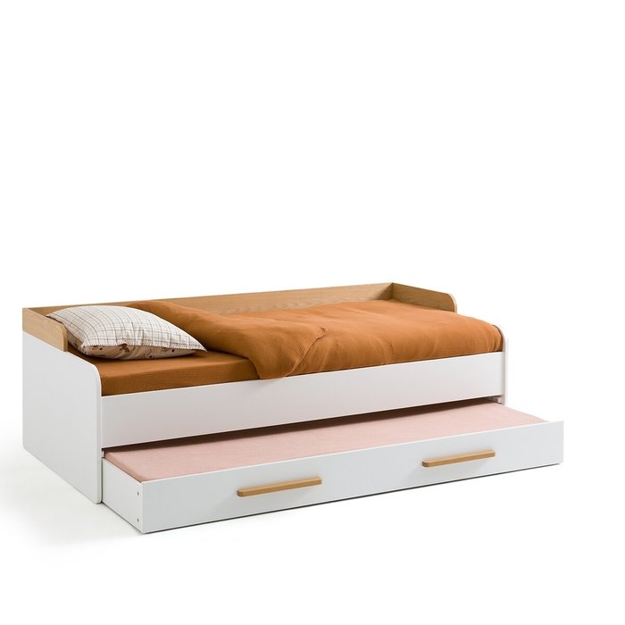 Кровать-кушетка раздвижная с основанием Arturo 90x190 белого цвета - лучшие Одноярусные кроватки в INMYROOM