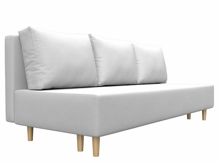 Диван-кровать Лига 033 белого цвета (экокожа) - лучшие Прямые диваны в INMYROOM