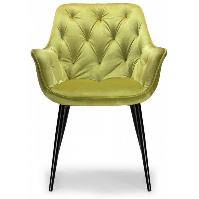 Стул с подлокотниками Remo зеленого цвета - купить Обеденные стулья по цене 7970.0