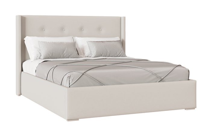Кровать с подъемным механизмом Орландо 160х200 серо-бежевого цвета - лучшие Кровати для спальни в INMYROOM